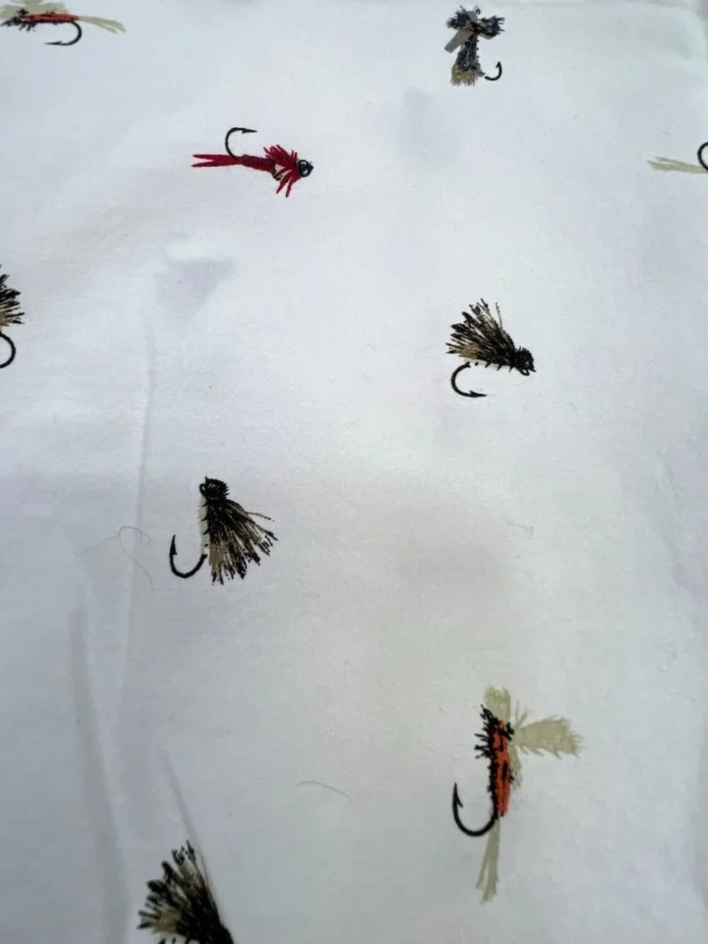 Eddie Bauer 100% Cotton Fishing Flies Full/Double Cotton Sheet Set